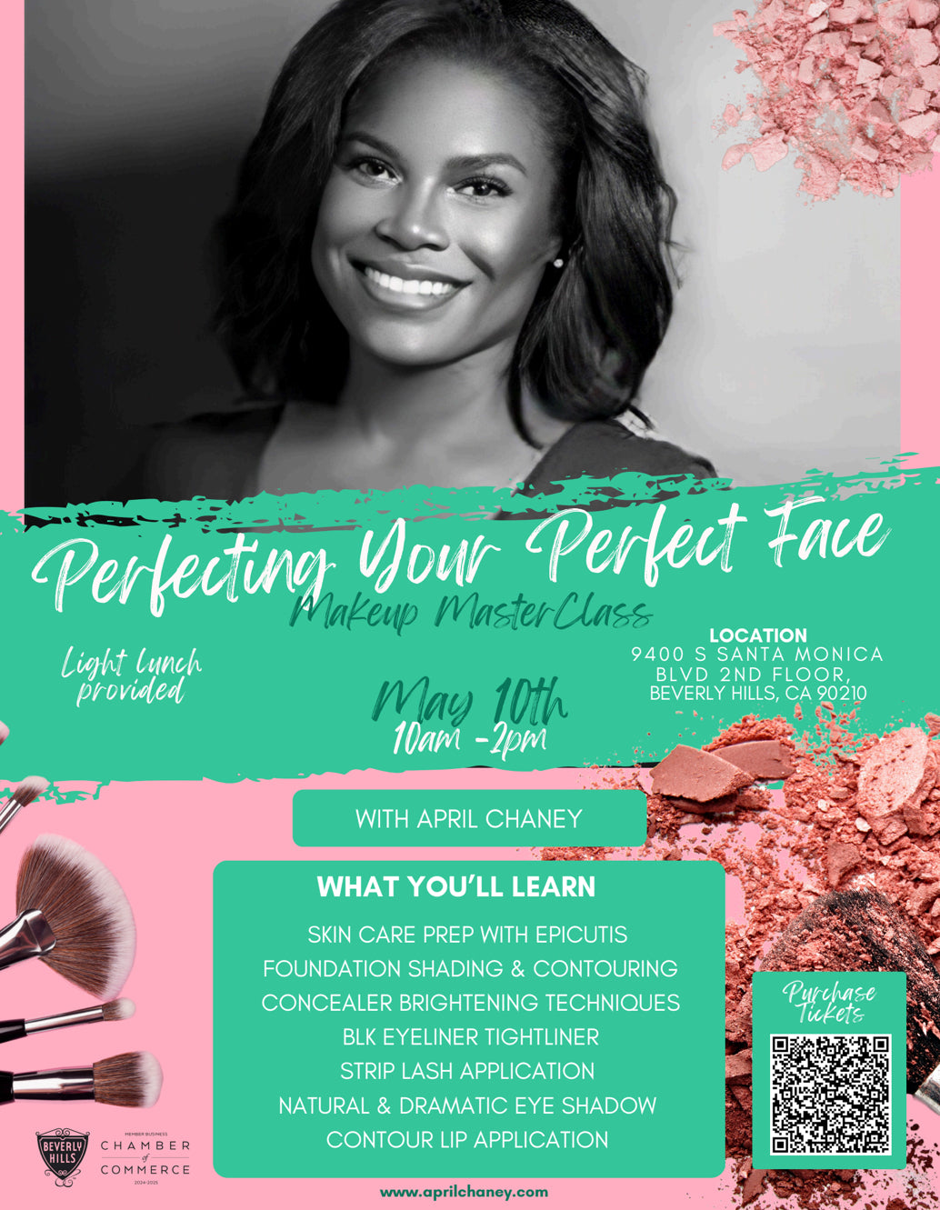 Perfecting your perfect face Makeup Masterclass with Celebrity Makeup Artist April Chaney