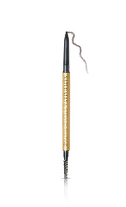 The EYEBROW DEFINER IN DARK-is Great for dark blondes, brunettes and dark red heads.  THIS SLEEK PACKAGING IS ONE OF MY PERSONAL FAVORITES.  THE THIN PENCIL MAKES FOR A THIN, HAIR LIKE APPLICATION. YOU CAN ADD TO SPARSE BROWS OR CREATE FULL STRONG EYEBROWS WITH THIS PENCIL. AND OF COURSE THERE'S AN EYEBROW BRUSH ON THE OTHER END WHICH HELPS LEAVE A NATURAL FINISH. THIS PENCIL MAKES FOR EASY APPLICATION.  LONG WEARING/WATER RESISTANT CRUELTY FREE SULFATE FREE GLUTEN FREE NO GMO'S