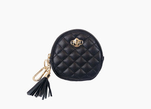 PURSEN small accessories holder black quilted