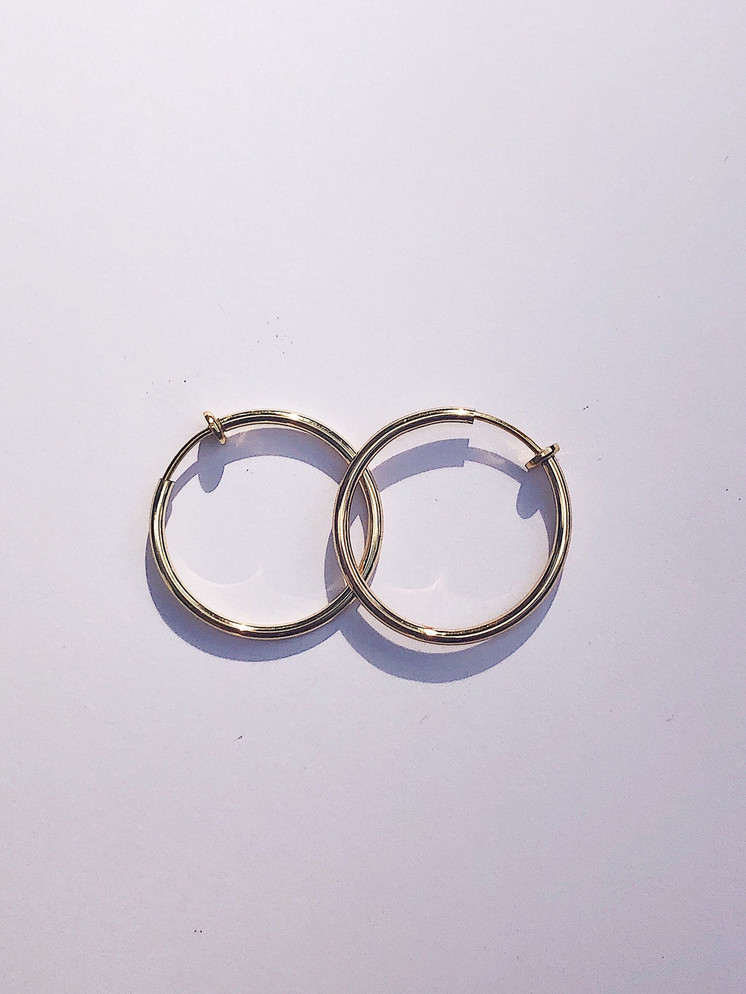 MandyMerce Gold hoop Gentle closure earrings